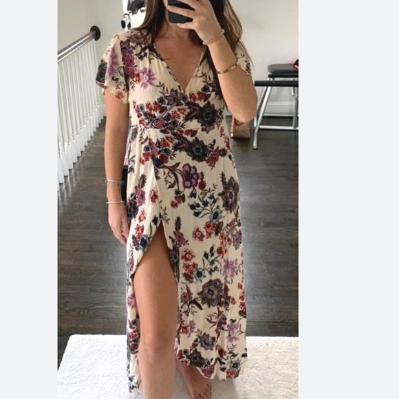Patrons of Peace Dresses & Skirts - Patrons of Peace Boho Floral Front Wrap Maxi Dress S EUC